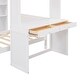 preview thumbnail 18 of 17, Multifunctional Design Loft Bed with Ladder, Wardrobe, Desk and Bookshelves, Full size, White