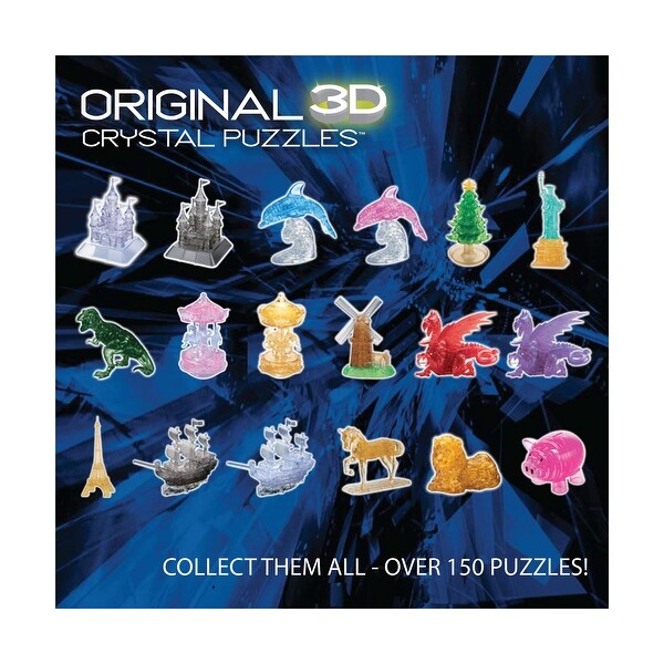 3D Crystal Puzzle - Carousel BlueClear - 83 Pcs - N/A - Bed Bath