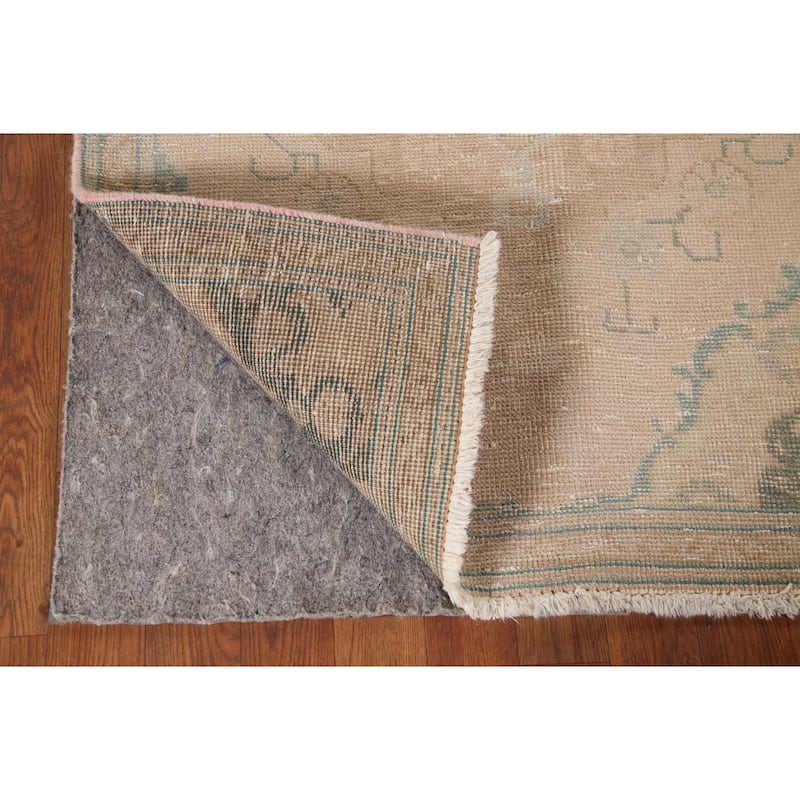 Hand Knotted Oriental 100% Wool Carpet Traditional Medallion Peach Tabriz Area Rug - 4' 8'' X 3' 2''