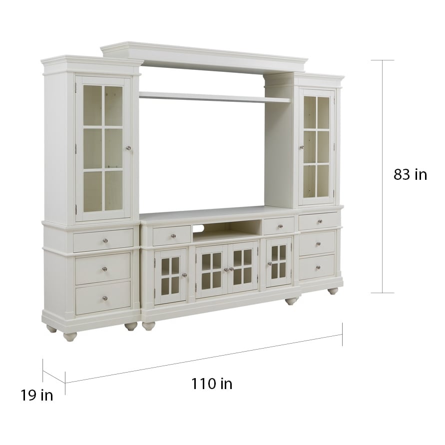 Hampton White Entertainment Center