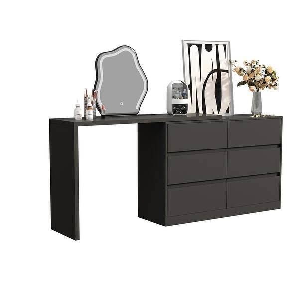 blue dress for baby girl Frances Woven Rattan 3-Drawer Desk, Black