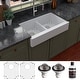 preview thumbnail 2 of 75, Karran Retrofit Farmhouse Quartz 34 in. Double Bowl 50/50 Sink Kit