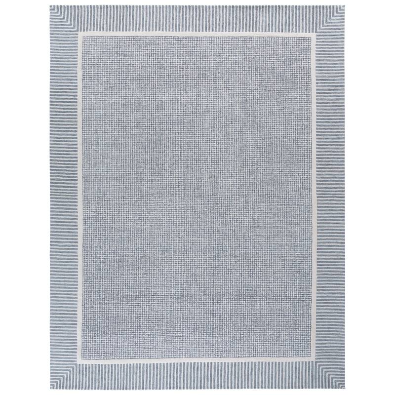 SAFAVIEH Handmade Pine Nata Modern Wool Rug - 8' x 10' - Blue/Ivory