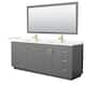 Option Dark Gray, Gold Trim, Giotto Quartz Top