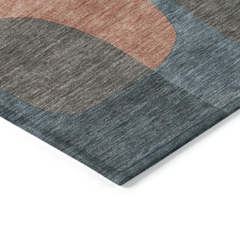 HomeRoots Abstract Transitional Rectangle Outdoor Rug