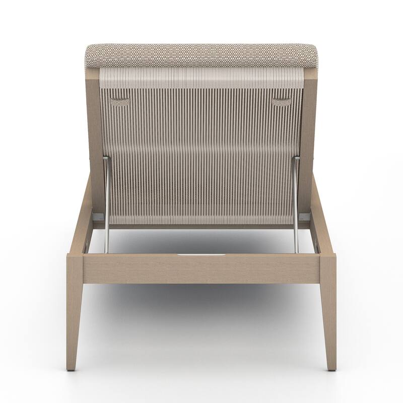 Atwood Outdoor Chaise Lounge-Washed Brown-FSC - 27.5W x 78.75D x 14.25H