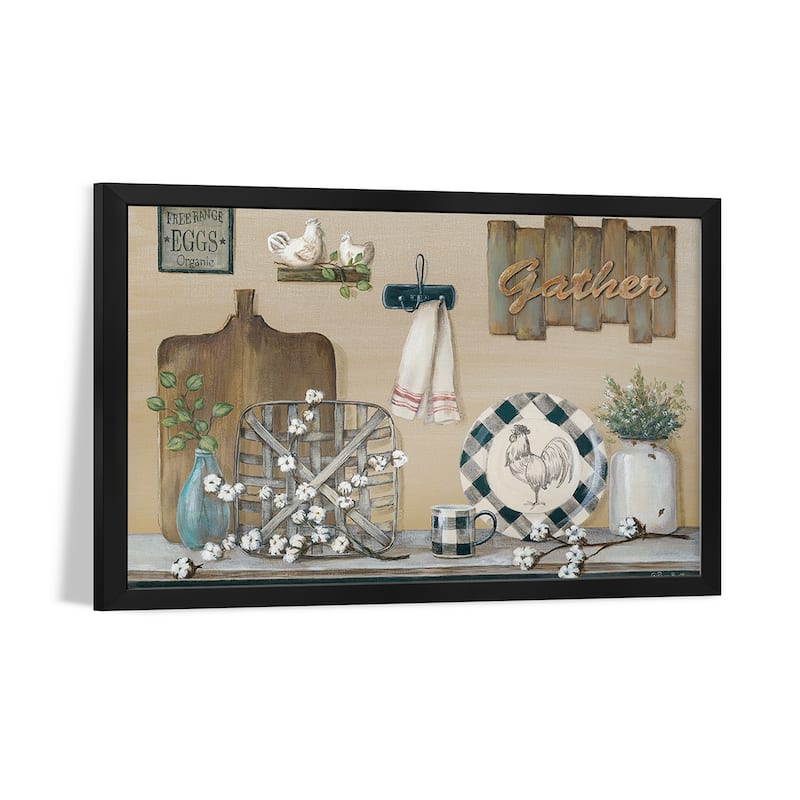 Farmhouse Kitchen Premium Framed Poster by Pam Britton
