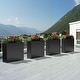 preview thumbnail 36 of 49, Dovelina Modern Metal Rectangular Planter- Elevate Your Space, Indoors & Outdoors