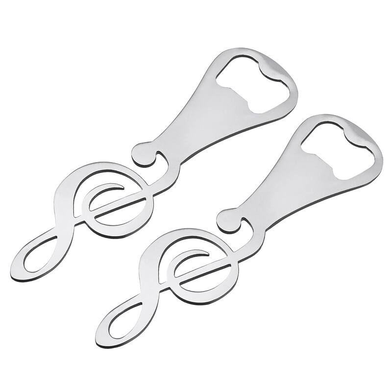 Bottle Opener, 2pcs Metal Flat Beer Bottle Opener, Music Note Openers