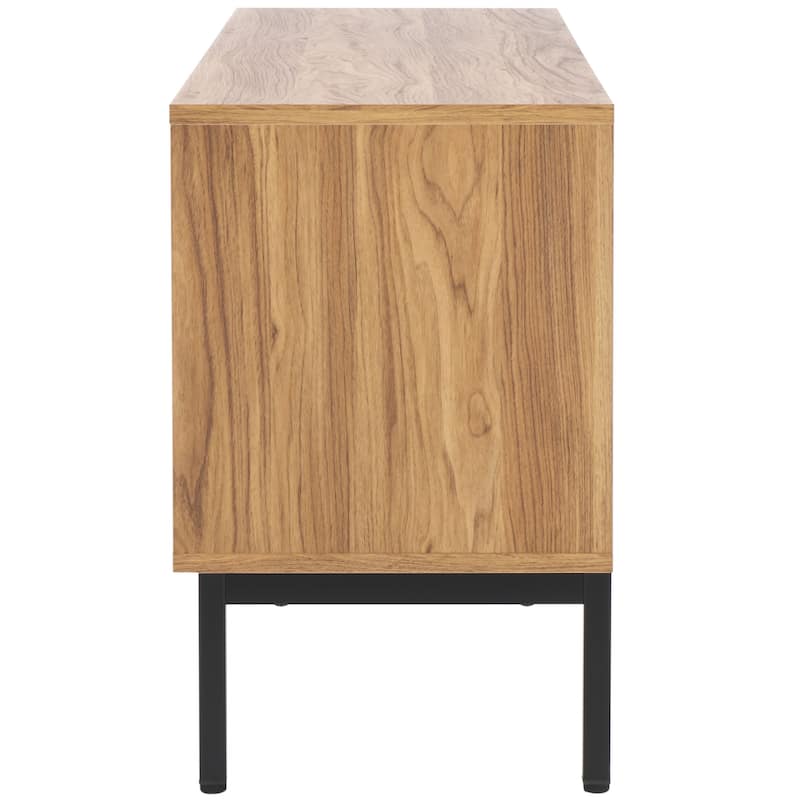 SAFAVIEH Lylia 2-Drawer 2-Shelf Entertainment Media Stand (Fits up to 65" Flatscreen TV) - 60.4 in. x 15.6 in. x 24.8 in.