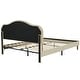 preview thumbnail 10 of 8, Queen Size Velvet Upholstered Smart LED Bed with Adjustable Height Headboard