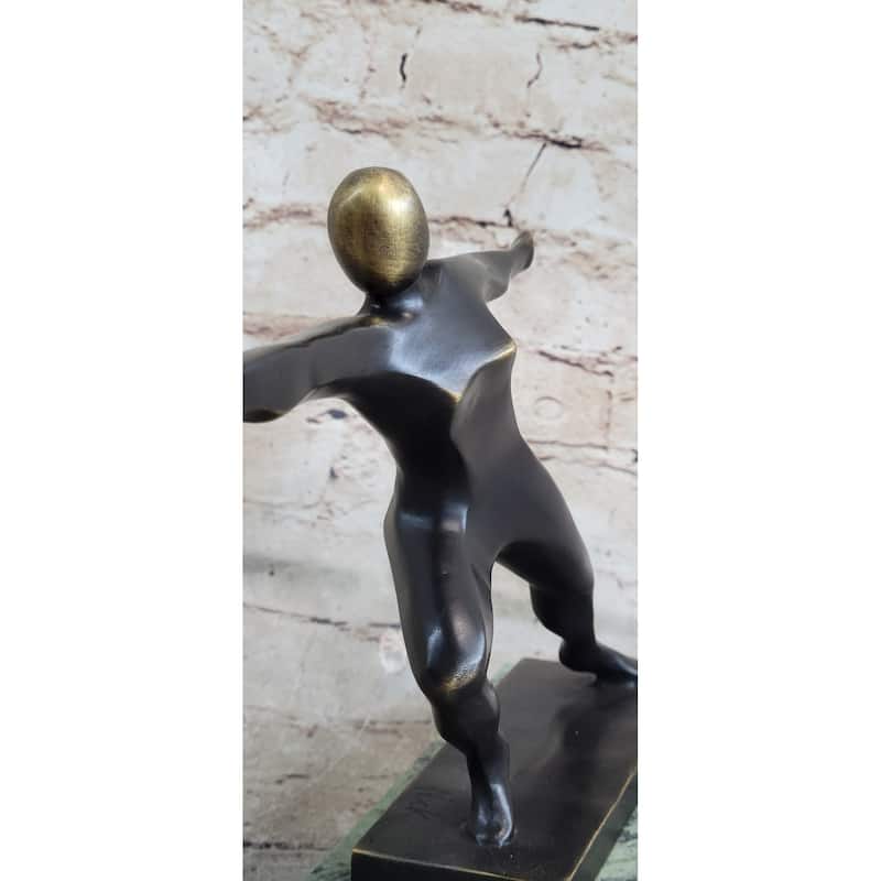 Fencing Fencer Bronze Metal Figurine Statue Sculpture Trophy Collectible 8 Inches X 13 Inches