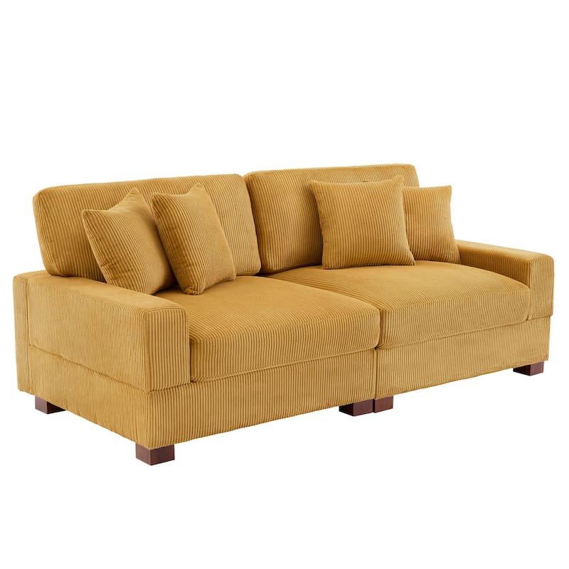 Oversized Modular Sectional Sofa Set with Pillows for Living Room