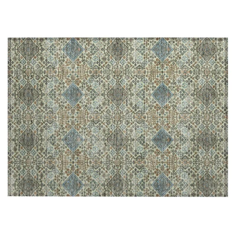 Machine Washable Indoor/ Outdoor Global Flory Chantille Rug