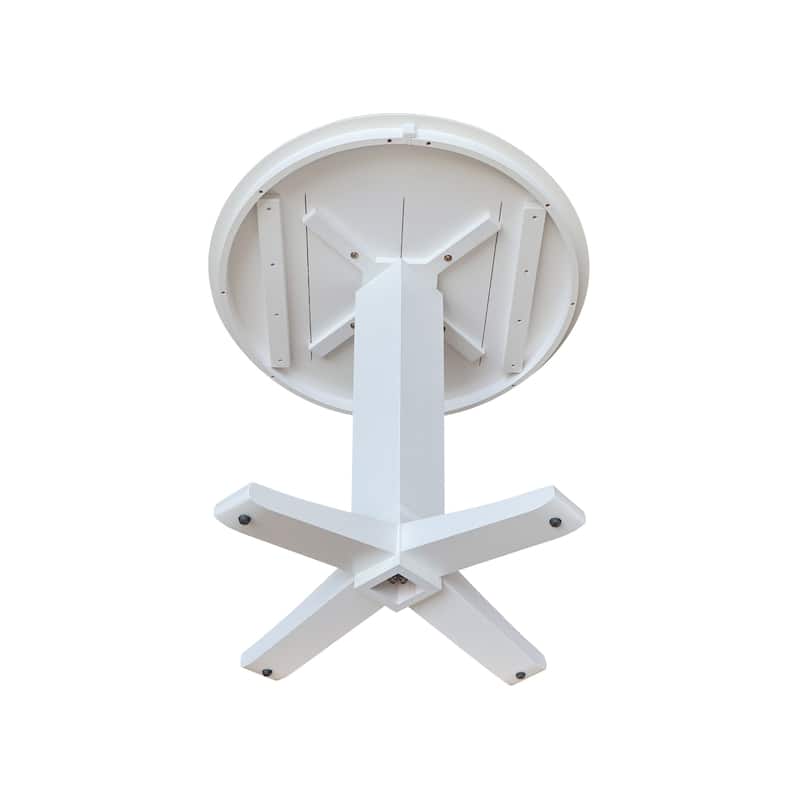 36 in Solid Wood Round Top Counter Height Pedestal Dining Table