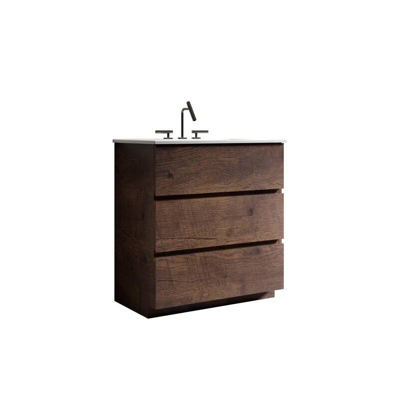 GDFStudio - TIA Freestanding Bathroom Vanity with Sink Basin