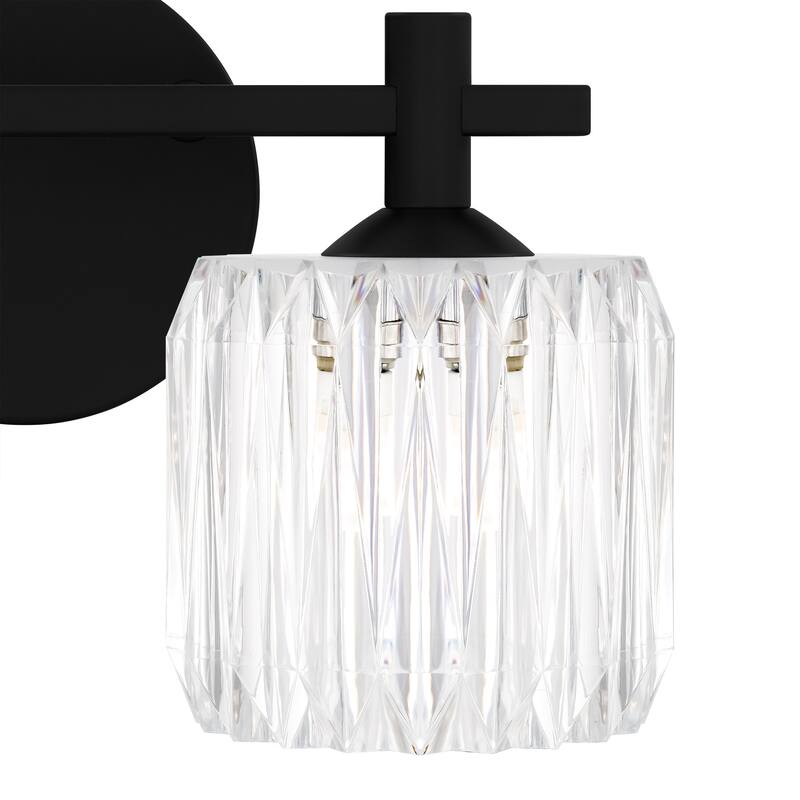 Spade 2-Light Matte Black Bath Light