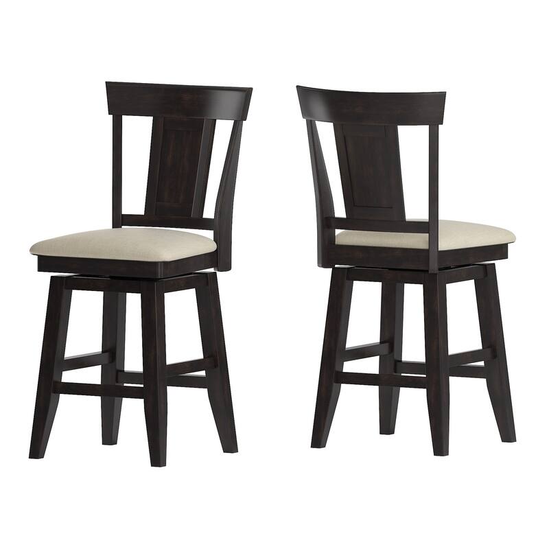 Eleanor Panel Back Wood Swivel Chair by iNSPIRE Q Classic