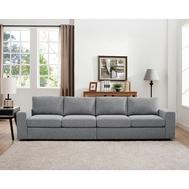 Copper Grove Creil Linen 4-seater Sofa - Light Gray