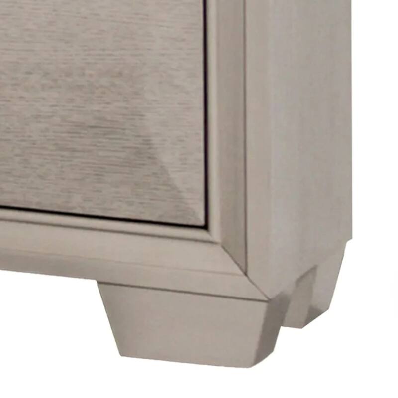 Transitional Nightstand - White Oak Finish with Dovetail Drawers