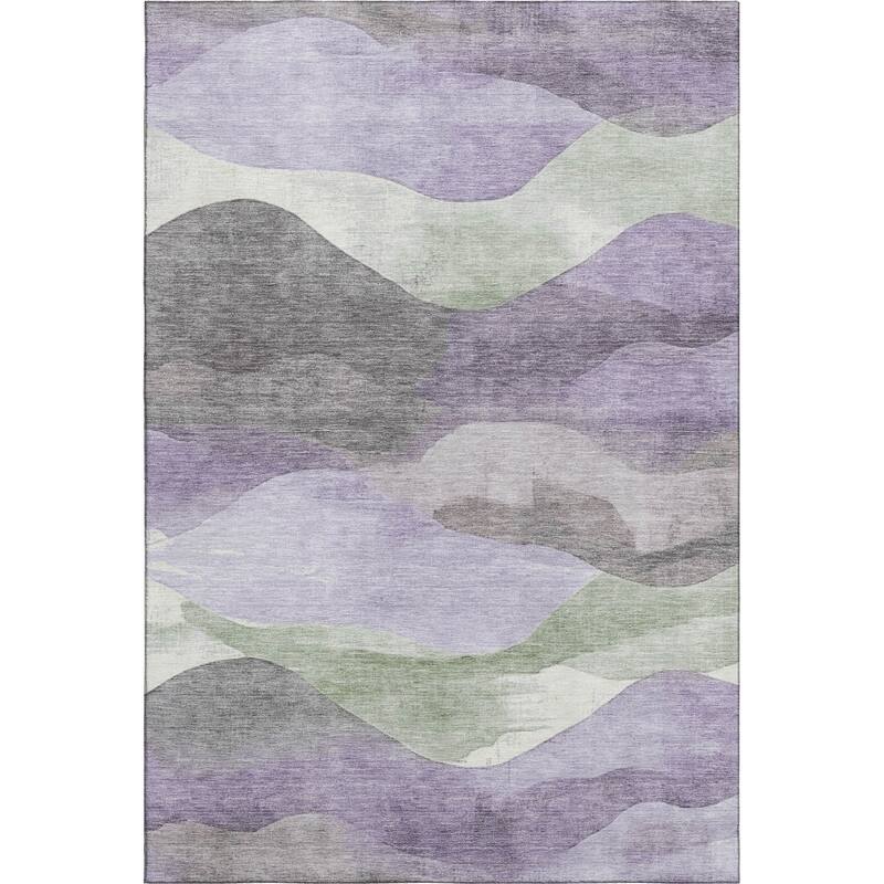 Premium Washable Super Soft Modern Waves Mayfield Rug