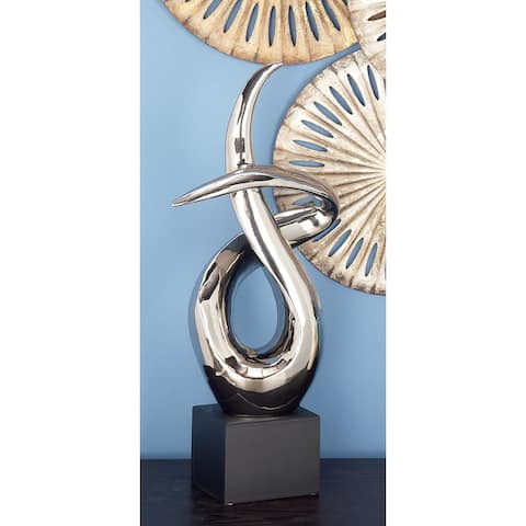 Abstract Silver Sculpture - 10 x 4 x 22