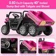 preview thumbnail 23 of 38, 24V Two Seater Ride On Dump Truck with Electric Dump Bed, 6 Wheeler Kids UTV Electric Car with Remote Control