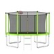 preview thumbnail 14 of 16, 12ft Round Outdoor Trampoline with Safety Enclosure and Basketball Hoop