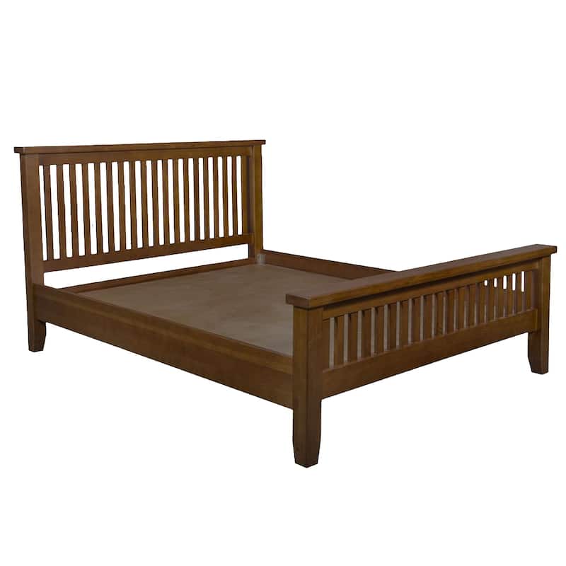 Mission Oak Slat Bed - Michael's Cherry - Queen