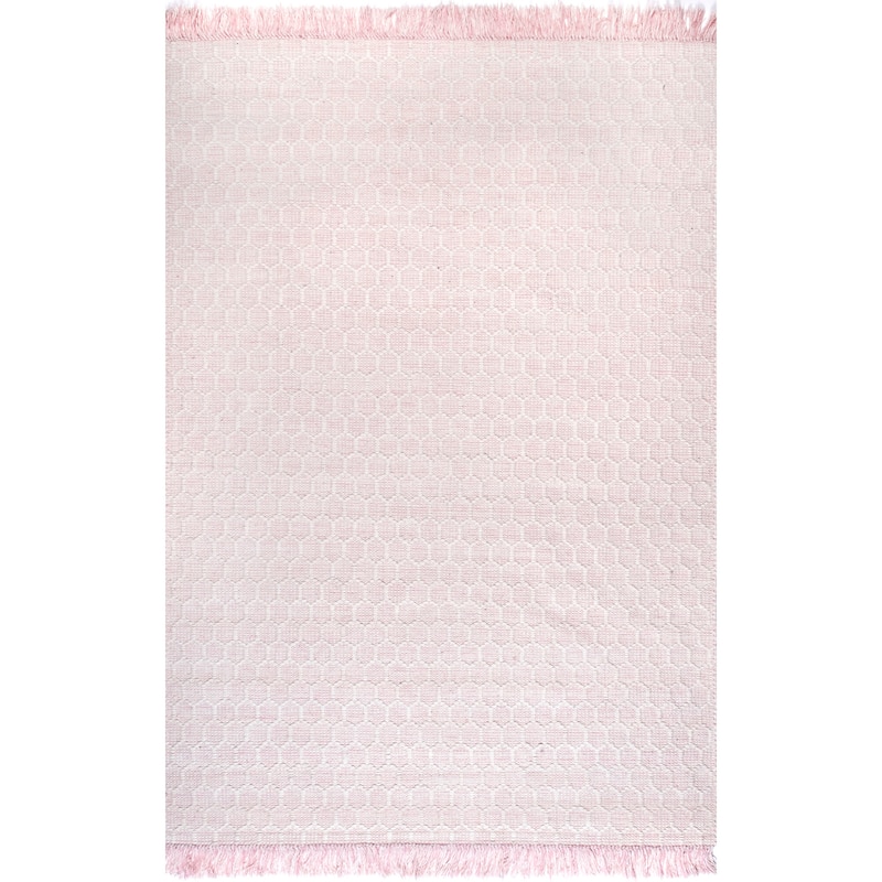 Nuloom Wylie Honeycomb Wool Fringe Rug