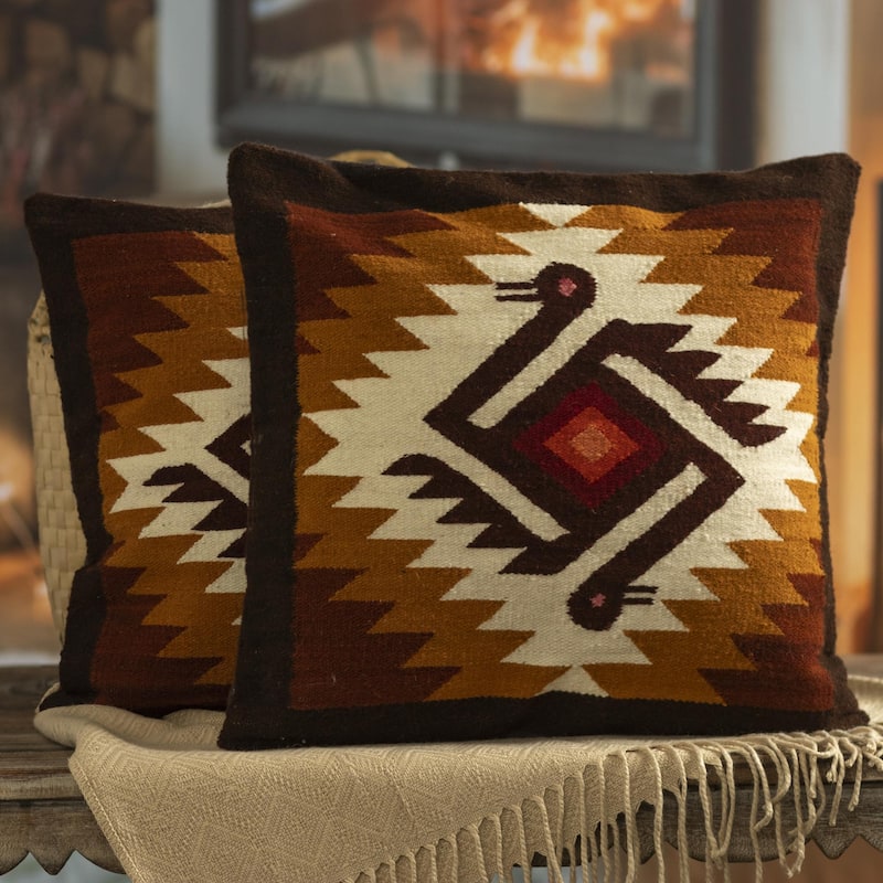 Novica Handmade Sent From Earth Wool Cushion Covers (Pair)