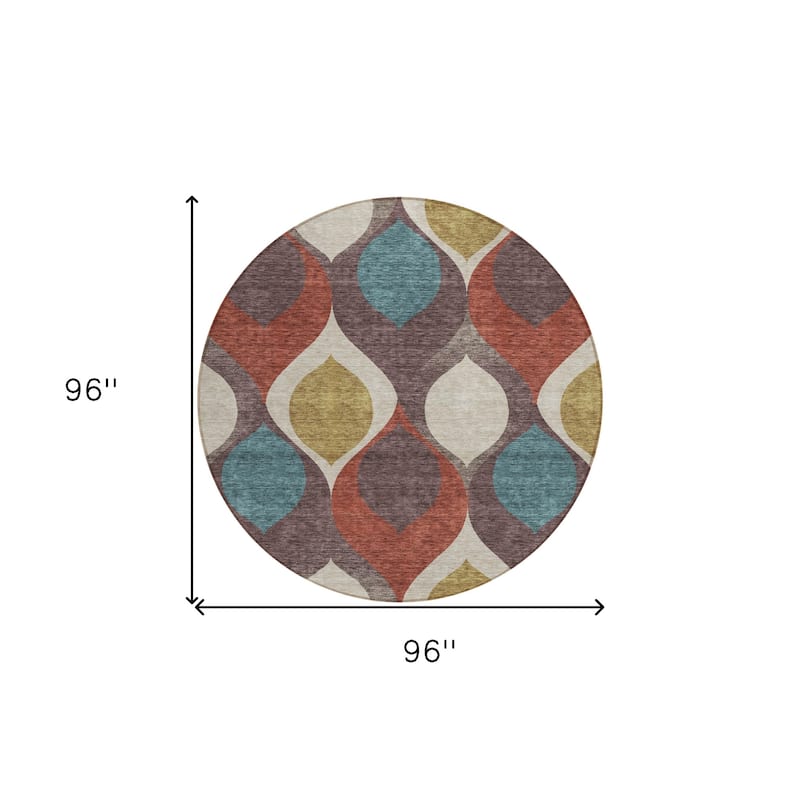 HomeRoots Ogee Transitional Rectangle Outdoor Rug