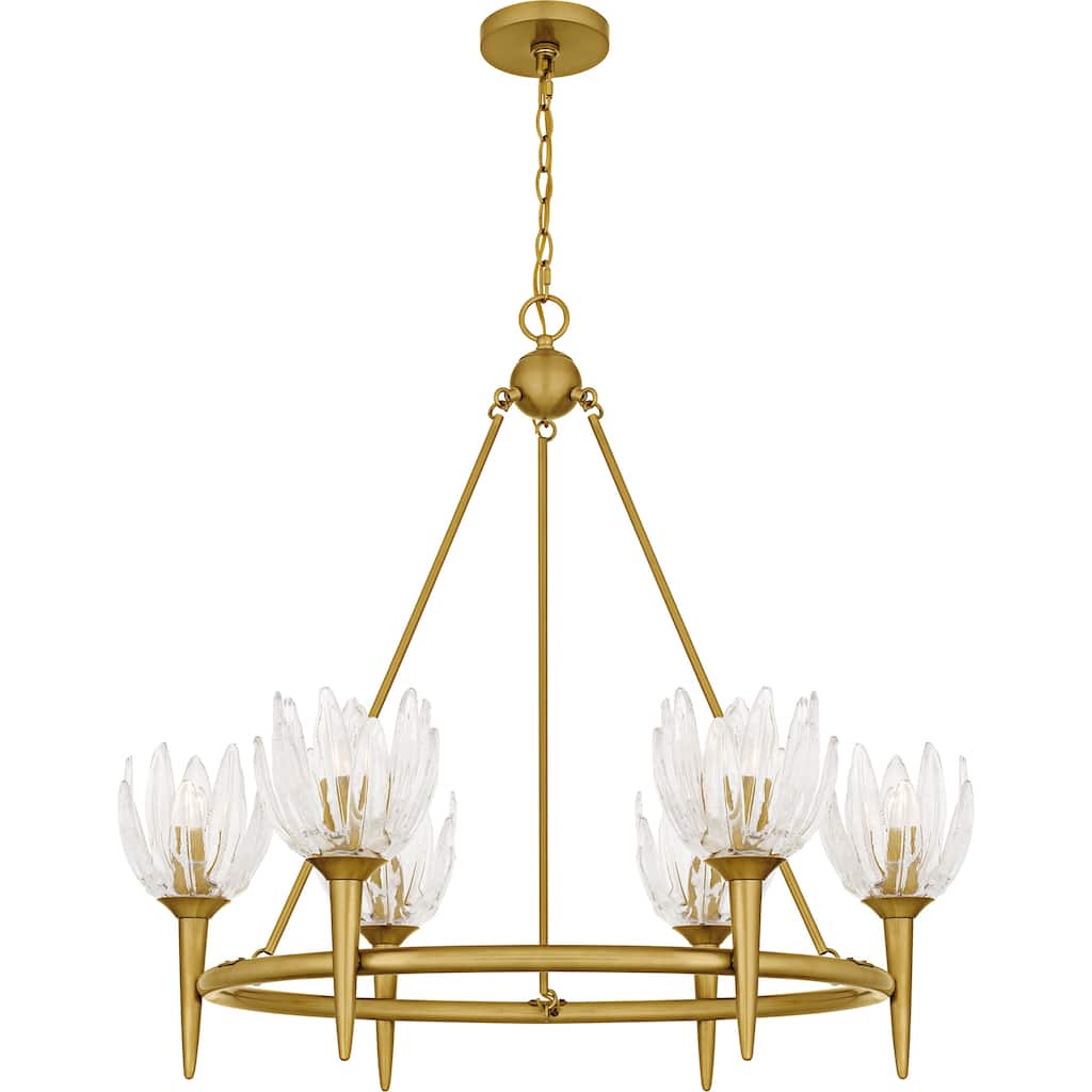 Shea 6-Light Brushed Gold Chandelier