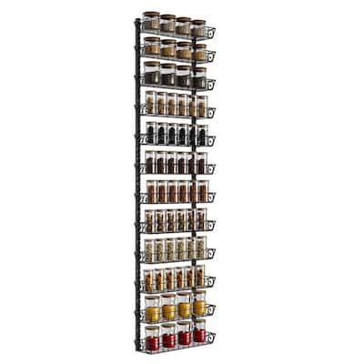 Adjustable Wall Mount Spice Rack Organizer - 4.33"D x 15.75"W x 63"H