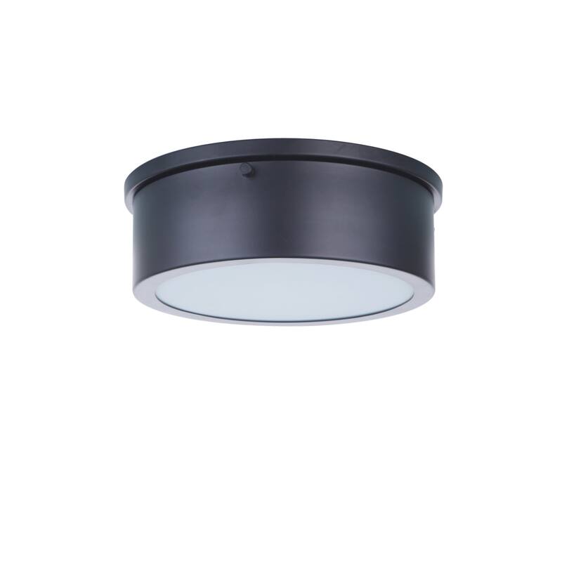 Craftmade Fenn 9" Wide LED Flush Mount Drum Ceiling Fixture - Flat Black