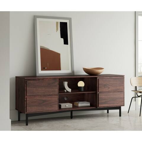 WAMPAT Mid-Century Entertainment Center Storage Cabinets Media TV Stand