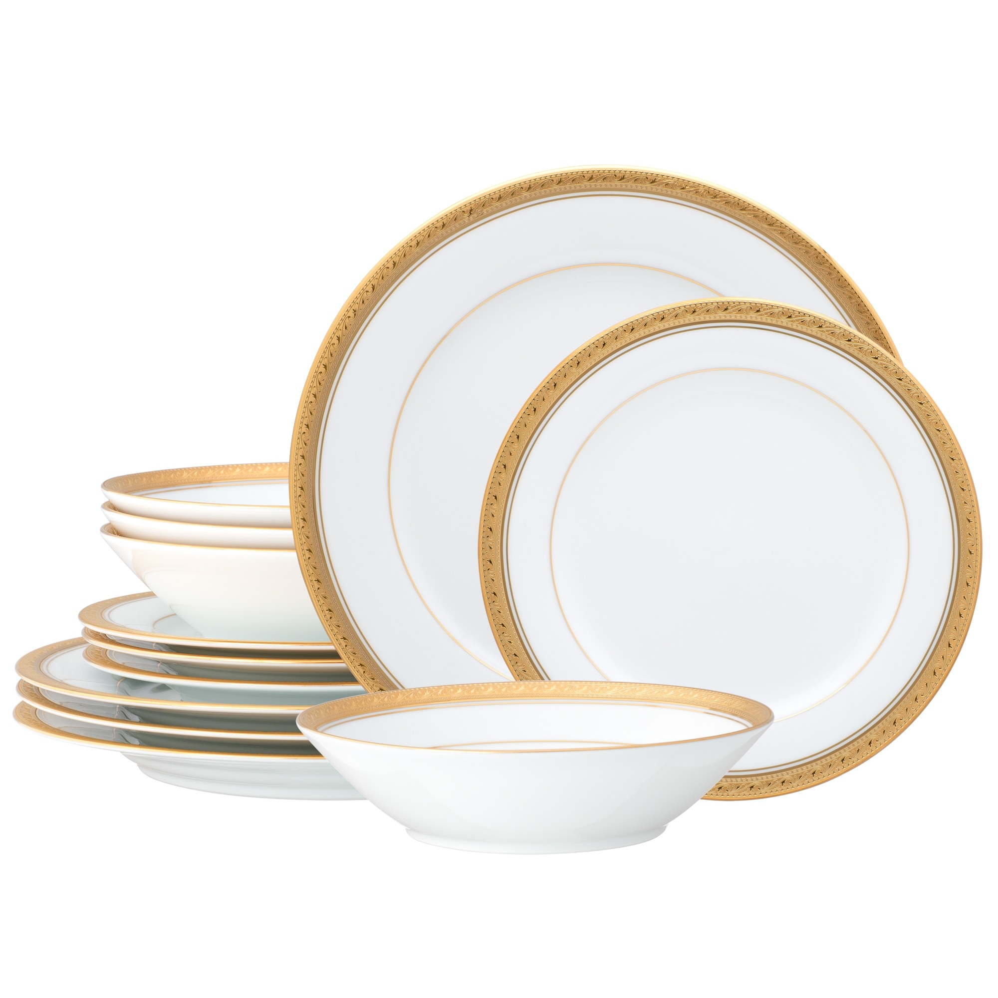 Noritake Crestwood 12-Piece Dinnerware Set, Service for 4 - Bed