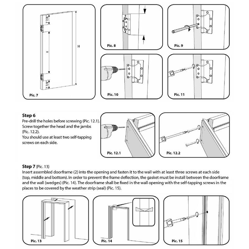 Solid French Door Opaque Glass / Sete 6933 White Silk / Single Regular Panel Frame Handle / Bathroom Bedroom Modern Doors