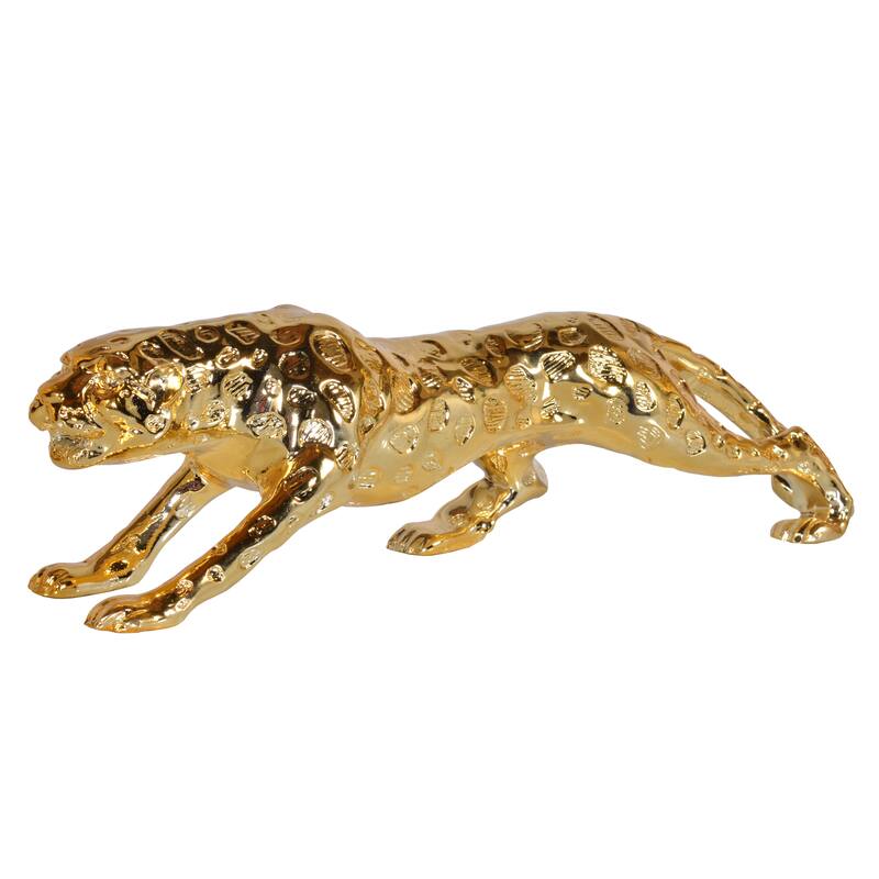 Standing Gilt Leopard 22 Inches Long