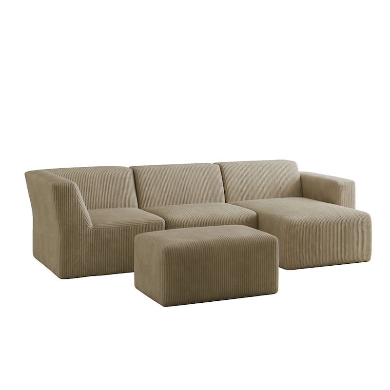 Modular Sectional Sofa 4-seater Oversized Chaise Lounge Couch for Living Room