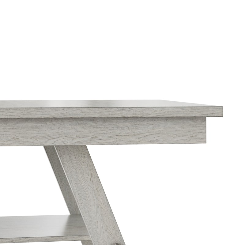 VECELO 90-inch Modern Solid Wood Rectangular Extendable Dining Table