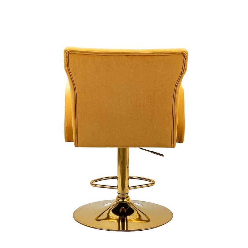 Loreto Modern Tufted Velvet Swivel chair with Adjustable Height Set of 2 by HULALA HOME