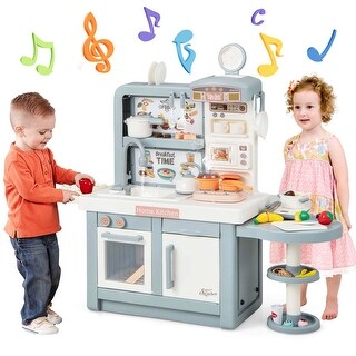 Costway Kids Pretend Kitchen Playset Role Play Kitchen Play Toy with - See Details