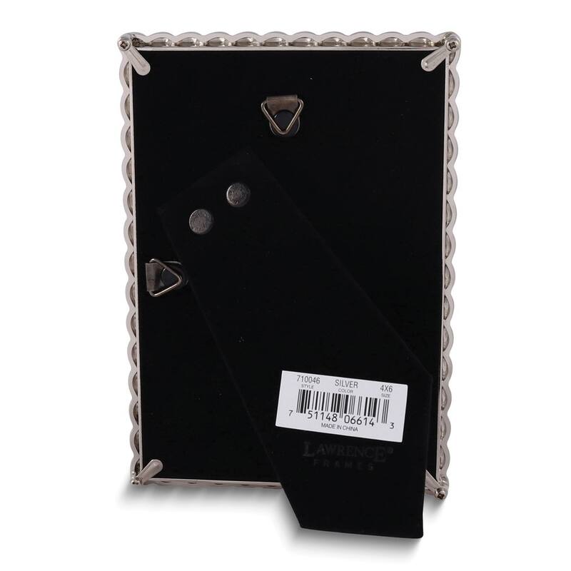 Curata Silver-Tone Rope 4x6 Metal Frame
