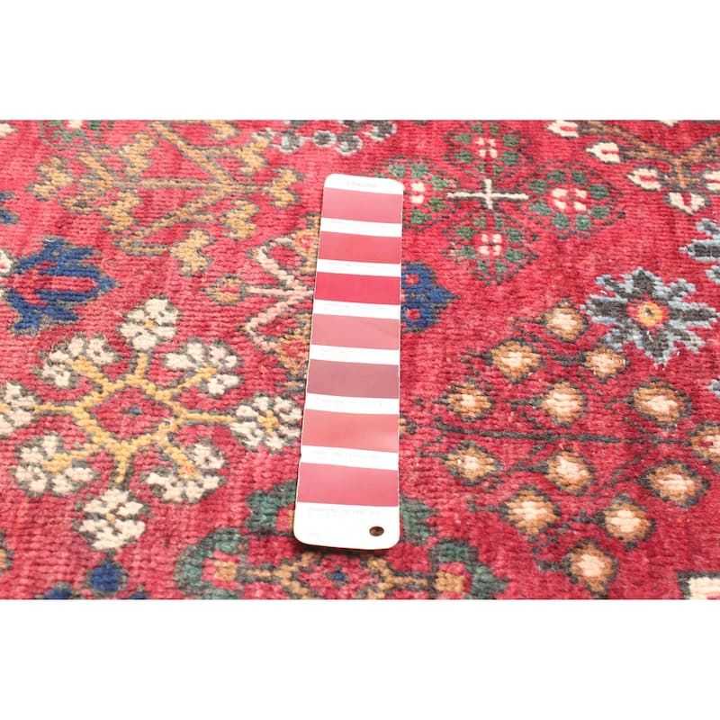 ECARPETGALLERY Hand-knotted Kayseri Red Wool Rug - 4'3 x 6'8