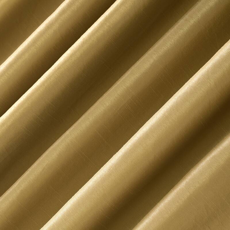 Sun Zero Evelina Faux Dupioni Silk Blackout Curtain Panel, Single Panel