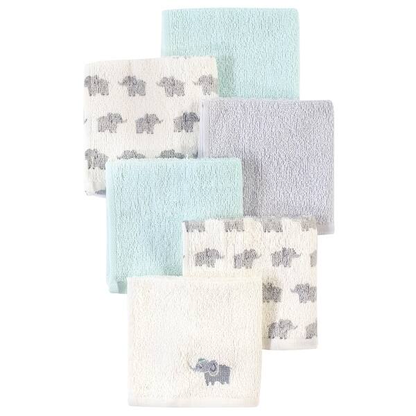 slide 1 of 1, Luvable Friends Baby Boy Super Soft Cotton Washcloths, Elephant With Hat, One Size - Elephant With Hat - One Size One Size - Elephant With Hat