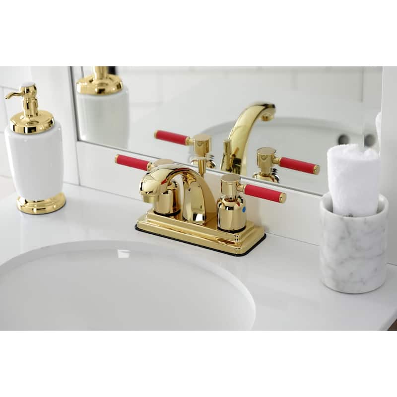 Kingston Brass Kaiser 1.2 GPM Centerset Bathroom Faucet with Pop-Up