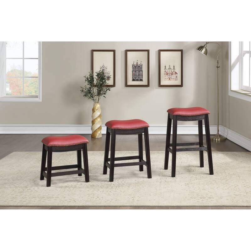 Black Pu Upholstery Bar Stool