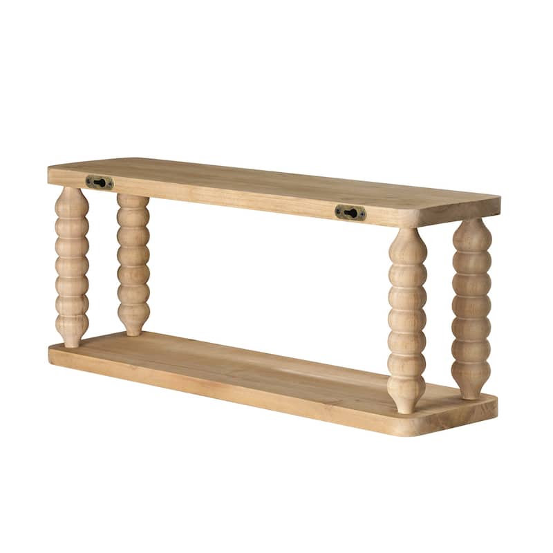 American Art Decor Galleon Wall Shelf, Brown - 22" x 9" - 22" x 9"